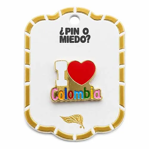 Pin metálico I Love Colombia