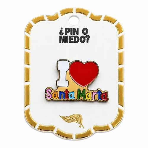 Pin metálico I Love Santa Marta