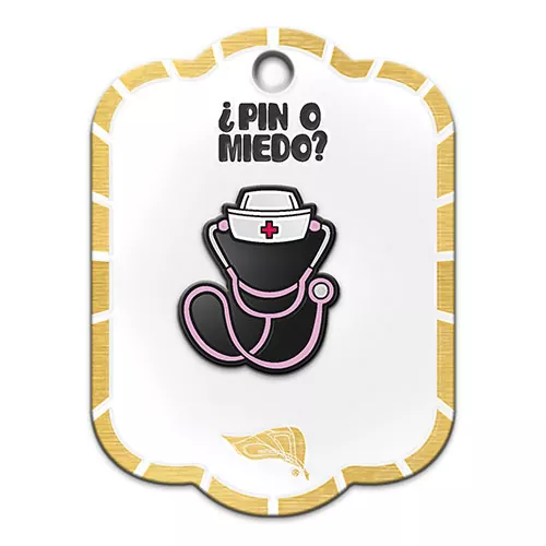  Pin metálico estetoscopio de enfermera