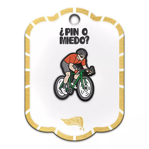 Pin metálico ciclista