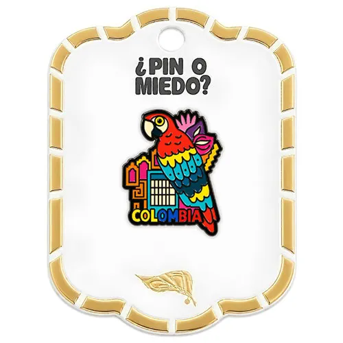 Pin Metálico Guacamaya Color Colombia